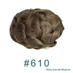 Natural Hairline 80%Density Super Thin 0.02mm Skin Invisible Grey 1B65 1B80 Men Toupee Real Human Hair Capillary Prosthes System