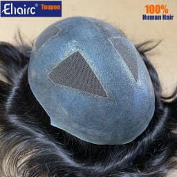 Permier Capillary Male Hair Prosthesis 0.08mm Skin Toupee Mens Wig Double Knots Lace Pu Wig For Men Human Hair Men's Hair System