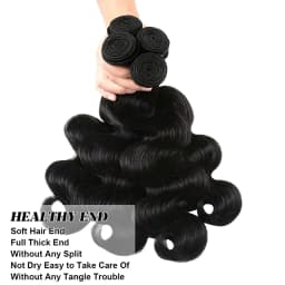 12A Raw Brazilian Body Wave 100% Human Hair Bundles Unprocessed Remy Hair Weave Extensions 3 4 Pcs Wholesale For Women 12 To 42 Inch Natural Black