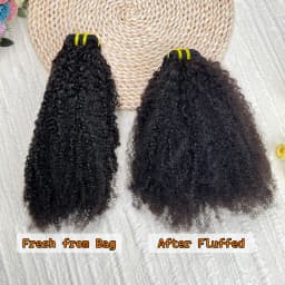15A Afro Kinky Curly 4C Bundles Human Hair Vietnamese 100% Raw Virgin Unprocessed Kinky Coily Hair 1/3/4 Pcs Bundles Quick Weave