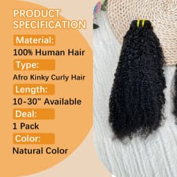 15A Afro Kinky Curly 4C Bundles Human Hair Vietnamese 100% Raw Virgin Unprocessed Kinky Coily Hair 1/3/4 Pcs Bundles Quick Weave