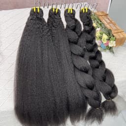 100% Human Hair Double Drawn Kinky Straight Bundles Vietnamese Hair Extensions Yaki Straight Raw Virgin Weave Bundles Human Hair