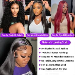 34 36 38 Inch 260 Density Bone Straight 13x4 Lace Frontal Wig Human Hair Wig 13x6 Hd Transparent Lace Frontal Wig For Women Ready To Wear