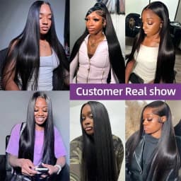 34 36 38 Inch 260 Density Bone Straight 13x4 Lace Frontal Wig Human Hair Wig 13x6 Hd Transparent Lace Frontal Wig For Women Ready To Wear