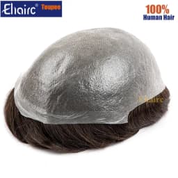 0.02-0.03MM Toupee Men Truly Ultra-Thin Microskin Male Hair Prosthesis Premier Toupee for Men Men's Wig 100% Human Hair System