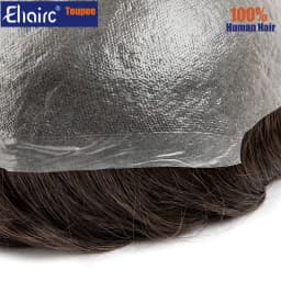 0.02-0.03MM Toupee Men Truly Ultra-Thin Microskin Male Hair Prosthesis Premier Toupee for Men Men's Wig 100% Human Hair System