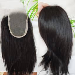 5X7 Lace Closure Remy Human Hair Wigs for Women/Men Hair Topper Swiss Lace with PU Base 9-10 Inch Hair Replacement System