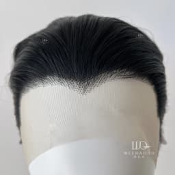 Black Short Hair Wig for Man with A Slicked-back Hairstyle Cosplay 13*4 HD Synthetic Lace Front Wig Short Wigs Frontal Peluca
