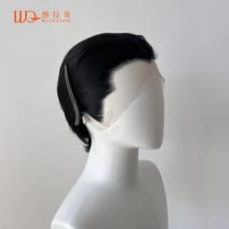 Black Short Hair Wig for Man with A Slicked-back Hairstyle Cosplay 13*4 HD Synthetic Lace Front Wig Short Wigs Frontal Peluca