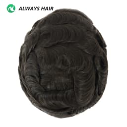 NG - Super Thin Skin 0.02-0.03 mm Men Toupee Natural Hairline Indian Human Hair Wig Man Capillary Prosthesis Mans' Hair