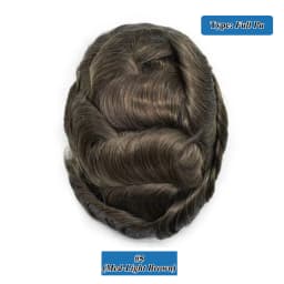 Men‘s Toupee Real Human Hair Hairpiece Injection Thin Skin Invisible Hair Replacement System PU Capillary Prosthesis Hair System
