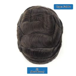 Men‘s Toupee Real Human Hair Hairpiece Injection Thin Skin Invisible Hair Replacement System PU Capillary Prosthesis Hair System