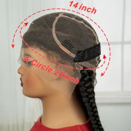 Cornrow Braided Wigs Synthetic Full Lace Braids Wig with Baby Hair Lace Frontal Knotless Braided Lace Wig for Black Women