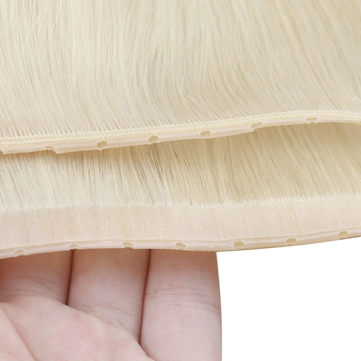 Moresoo Butterfly Weft Hair Extensions Invisible Pu Hole Weft Extensions Hand Tied Add Volume Double Side Genius Weft Extensions