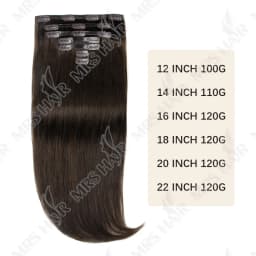 Invisible PU Clip In Human Hair Extension Seamless Tape Weft Thin and Soft Tape Weft 7Pcs/set 12-24inch 100G 120G Clip on Hair