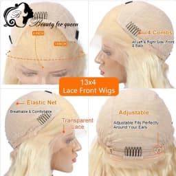 Transparent 13x4 Lace Frontal Wigs Brazilian Human Hair Wig Colored Ombre Pink Brown Body Wave For Women 200 Density Pre Plucked