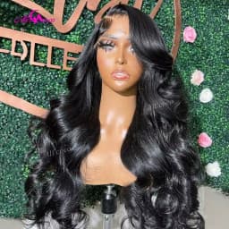 Upgrade Ali Coco HD Brown Pink 13x4 Body Lace Frontal Wig For Women 12A Pink Hightlight Lace Front Human Hair Wigs Preplucked