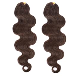 Body Wave Feather Crochet Hair Extension Human Hair Knotless Pre-Separated Crochet Human Hair Extensions Dark Brown Color #27