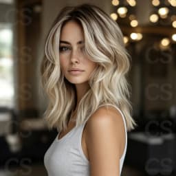 100% Human Hair Wig | Soft Ombre Blond Wave 150 Density 13x4 Lace Front with Baby Hair Pre-Plucked | Easy Care for Natural Look