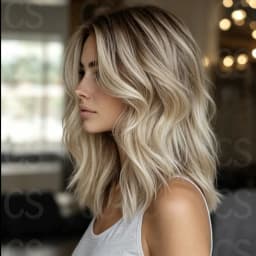 100% Human Hair Wig | Soft Ombre Blond Wave 150 Density 13x4 Lace Front with Baby Hair Pre-Plucked | Easy Care for Natural Look