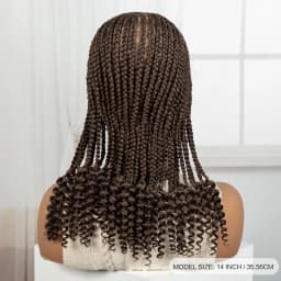 Short Ombre Cornrow Braided Wigs 14inch Synthetic Full Lace Kontless Braided Wigs Lace Frontal Braided Lace Wigs for Black Women