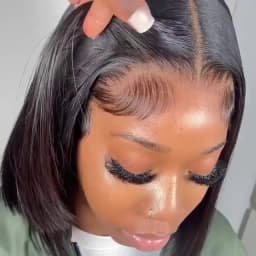 Wow Angel SKINLIKE Real HD Lace Front Wigs Short Bob Wig Blunt Cut Wig 13x4 HD Lace Frontal Human Hair Wigs Pre Plucked Glueless