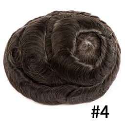 Australia Male Hair Prosthesis Lace PU Base Breathable Natural Hairline Natural Human Hair Toupee Man Wig Exhaust Systems