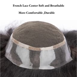 Australia Male Hair Prosthesis Lace PU Base Breathable Natural Hairline Natural Human Hair Toupee Man Wig Exhaust Systems