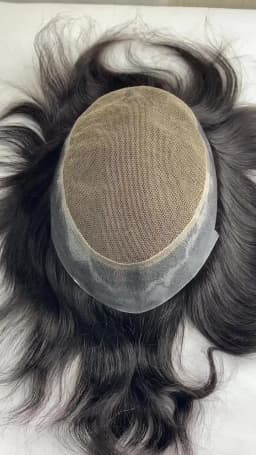 Australia Male Hair Prosthesis Lace PU Base Breathable Natural Hairline Natural Human Hair Toupee Man Wig Exhaust Systems