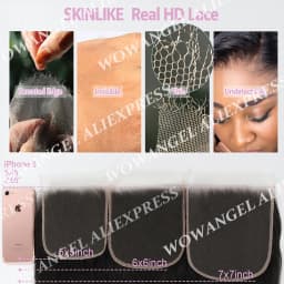 Body Wave 5X5/6X6/7X7 HD Lace Closure Only Melt Skins Vrigin Hair Undetectable Swiss Lace Closure Frontal 100% Human Hair