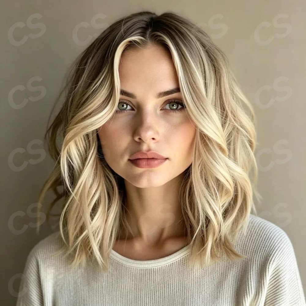 Soft Highlight Blond Body Wave 150 Density 13x4 Lace Front Wig 100% Human Hair with Baby Hair Pre-Plucked