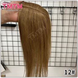 10x12CM Straight Human Hair Toppers For Women Skin Human Hair Piece Cover Breathable Human Hair Topper With 4 Clips In HairPiece