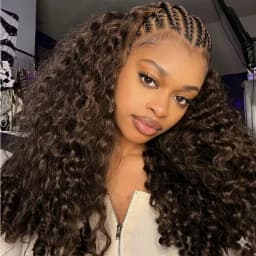 Smilegirl Chocolate Brown Burmese Water Wave Braiding Hair Knotless Pre-Separated Deep Curly Feather Crochet Human Hair Extensions Invisible