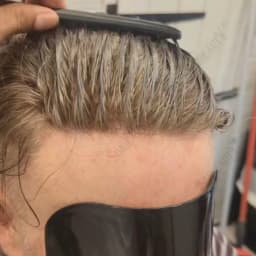 4T613 Ombre Blonde 0.06mm Thin Skin Vloop Base Natural Hairline Men Toupee Grey Black Human Hair Wigs Men Hair System Prosthesis