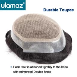 Natural Male Hair Prosthesis Australia Double-Layers Toupee Men's Hairpiece Wigs Human Hair Lace PU Man Hair System Wigs For Man
