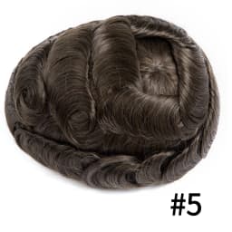 Australia Curly Hair Male Hair Prosthesis French Lace With Pu Base Men Wig Natural Human Hair Exhuast System Unit Wigs For Men