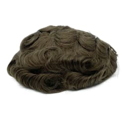 Super Thin Skin Men Toupee Strong Knot Hair Replacement Undetectable Front Hair Line Fast Shipping