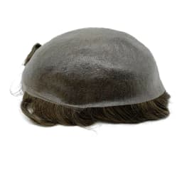 Super Thin Skin Men Toupee Strong Knot Hair Replacement Undetectable Front Hair Line Fast Shipping