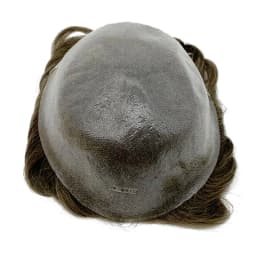 Super Thin Skin Men Toupee Strong Knot Hair Replacement Undetectable Front Hair Line Fast Shipping