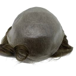 Super Thin Skin Men Toupee Strong Knot Hair Replacement Undetectable Front Hair Line Fast Shipping