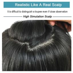 Silk Base Toupee Realistic Men's Wig Lace Hair System Wigs Human Hair Male Hair Prosthesis Asian Wig Man Natural Hair Hairpiece