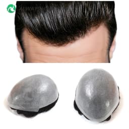 OS25 - Undetectable Mens Toupee Super Thin Skin Hair Replacement System for Men Natural Hairline Wig Man
