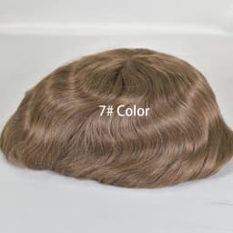 Swiss Lace Human Hair Toupee for Men 8x10 Blond Color 613# Natural Hairline Durable Fine Mono Hair Replacement System for Men