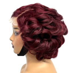 12inch 5x5 Transparent Lace Closure Blonde 613# Loose Wave Human Hair Wigs 280% Density Short Bouncy Curly Bob Wigs for Women