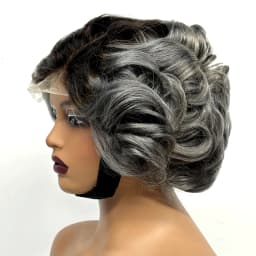 12inch 5x5 Transparent Lace Closure Blonde 613# Loose Wave Human Hair Wigs 280% Density Short Bouncy Curly Bob Wigs for Women