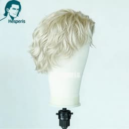 Hesperis Wavy Short Pixie Cut Wig With Bangs Remy Hair Full Lace Human Hair Wig For Male Blonde Hair Color Layered Men Wigs