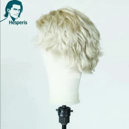 Hesperis Wavy Short Pixie Cut Wig With Bangs Remy Hair Full Lace Human Hair Wig For Male Blonde Hair Color Layered Men Wigs