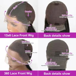 SIXQUEEN Invisible Strap 360 Full Hd Lace Glueless Wig Kinky Straight Human Hair Wig Lace Front Wig Drawstring 360 Frontal Wig 30 Inch