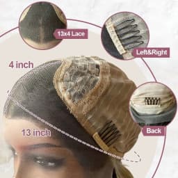 Soft Natural Wig Ombre Platinum Blonde Synthetic Lace Front Wig Heat Resistant Fiber Natural Preplucked Hairline with Baby Hair