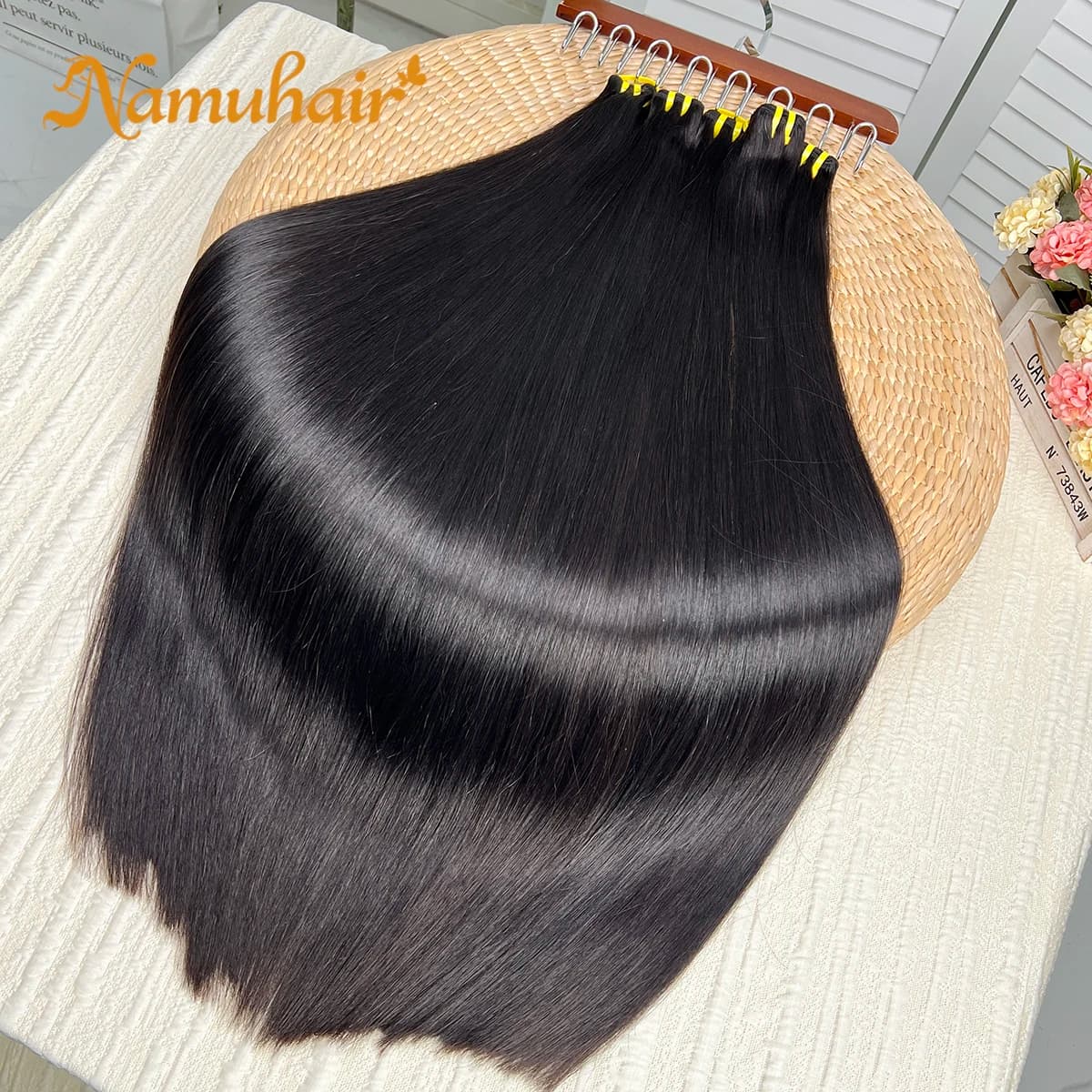 15A Double Drawn Bone Straight Vietnamese Raw Virgin Hair Bundles 100% Unprocessed Minimal Shedding Full Ending Hair Extensions